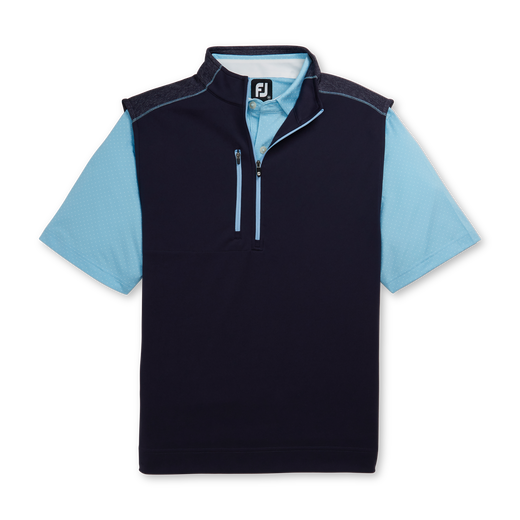 Half-Zip Heather Blocked Vest