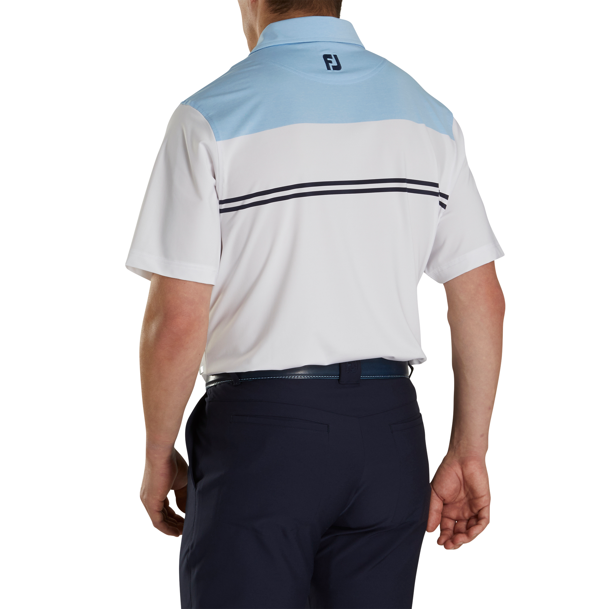 Heather Color Block Lisle Self Collar
