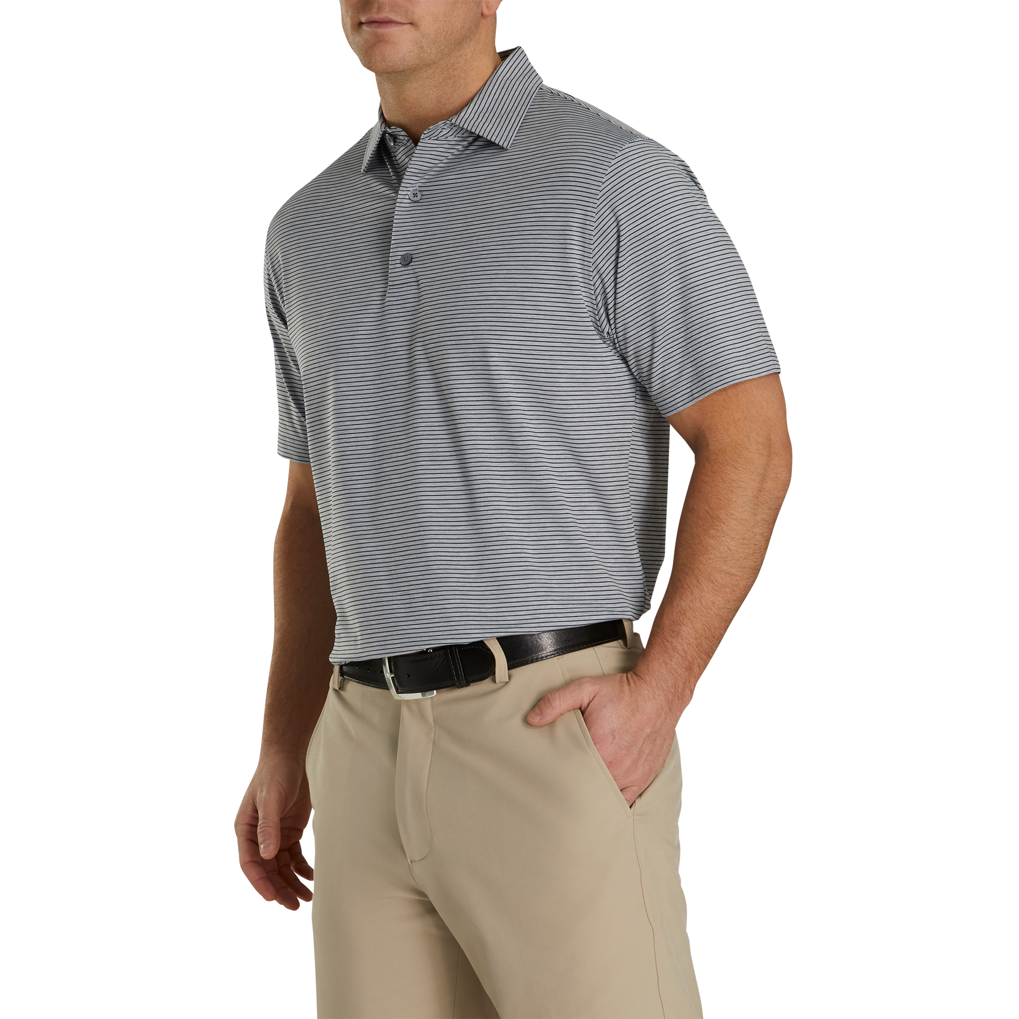 Heather Pinstripe Lisle Self Collar