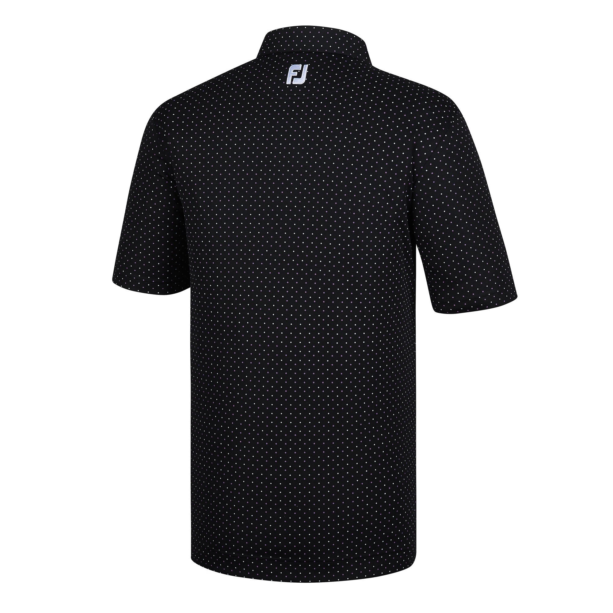 Athletic Fit Smooth Pique Dot Print Spread Collar