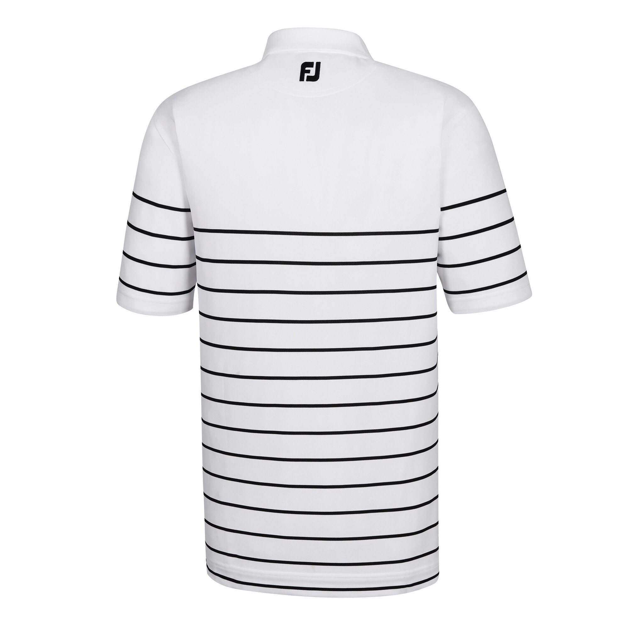 Stretch Pique Engineered Stripe Knit Collar