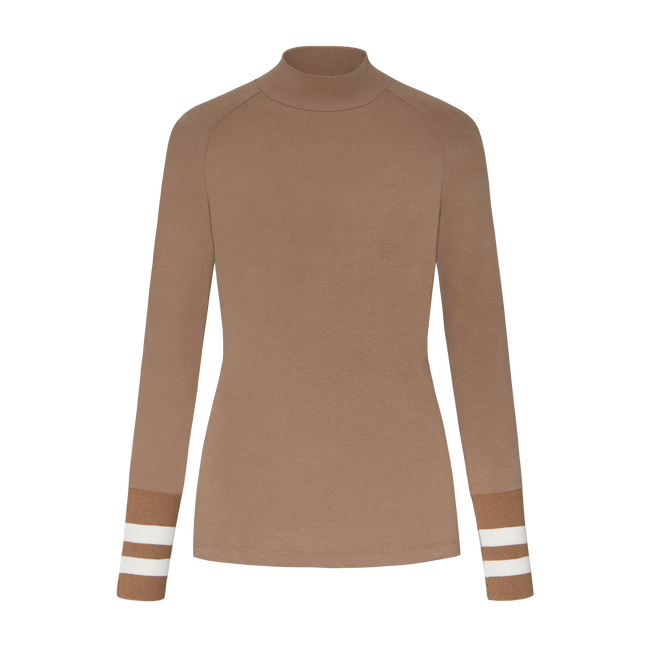 BRUSHED HIGH NECK SHIRT WMN