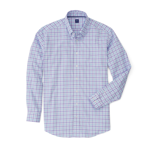 Stretch Twill Woven Gingham Check Shirt