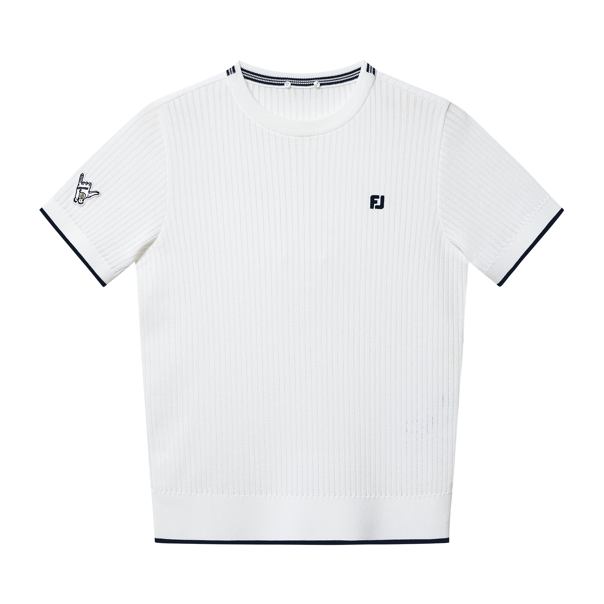 여성 펀 니트 폴로 셔츠