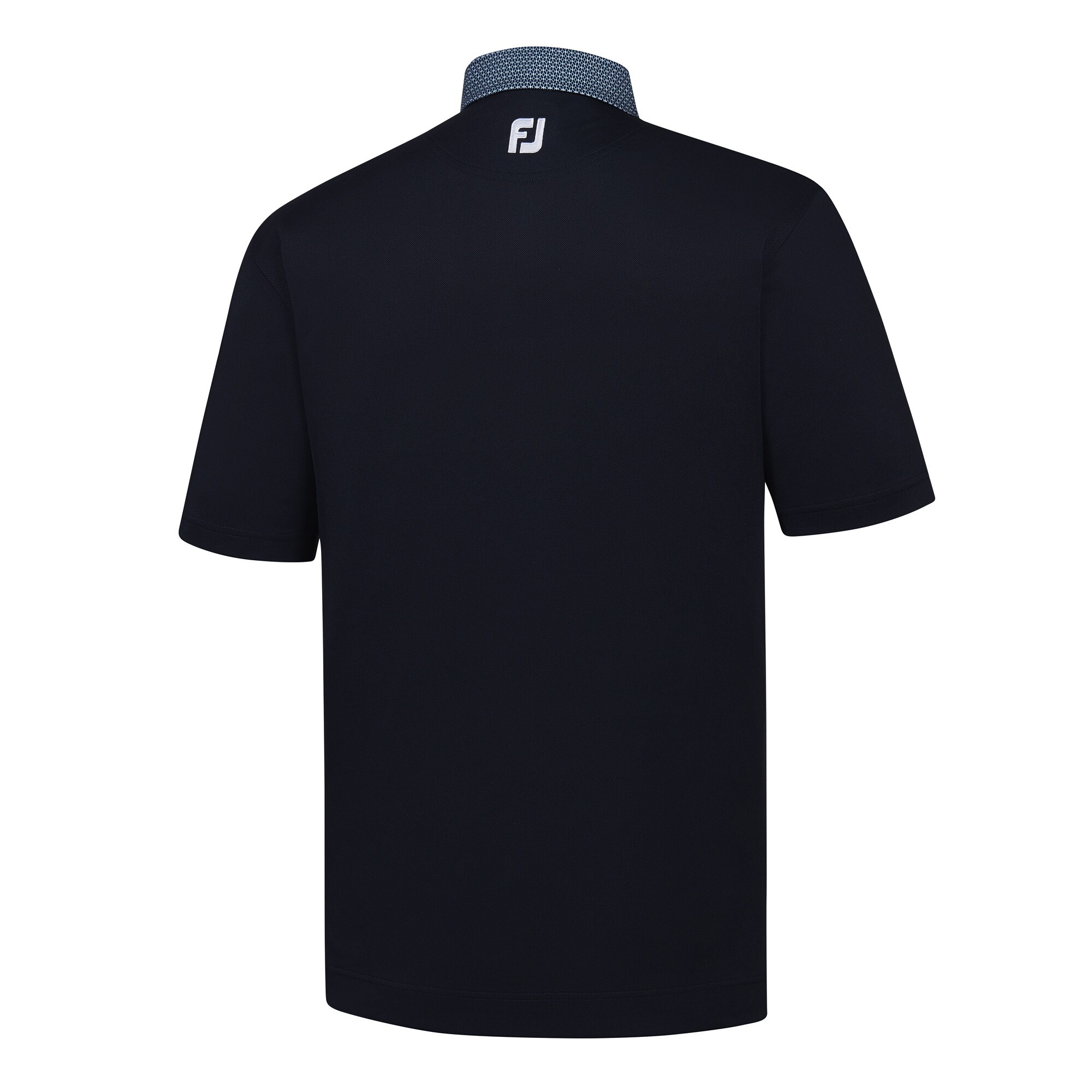 Stretch Pique Solid Printed Self Collar
