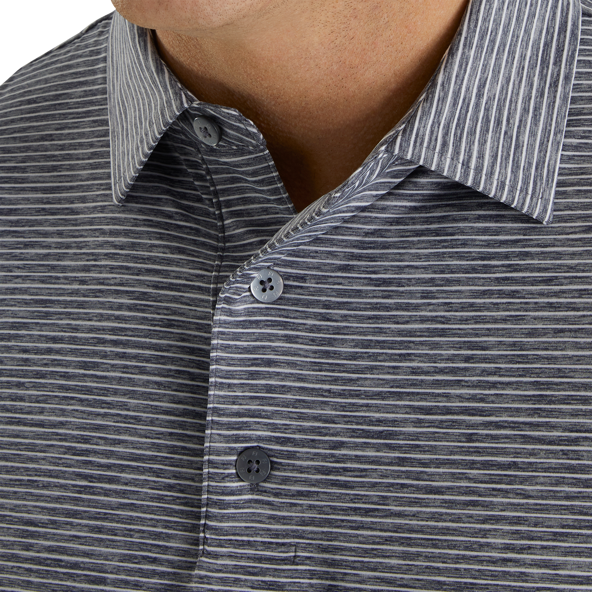 Heather Pinstripe Lisle Self Collar