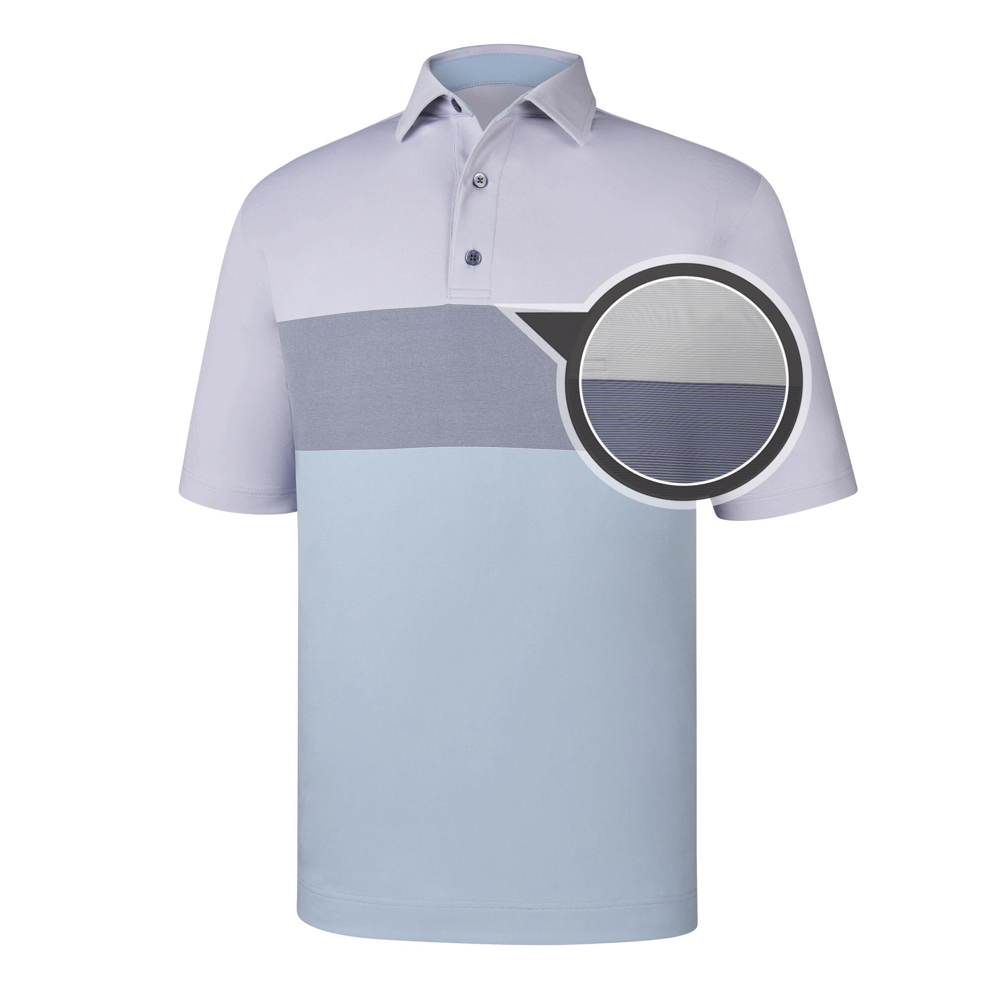 Engineered End on End Lisle Stripe Self Collar