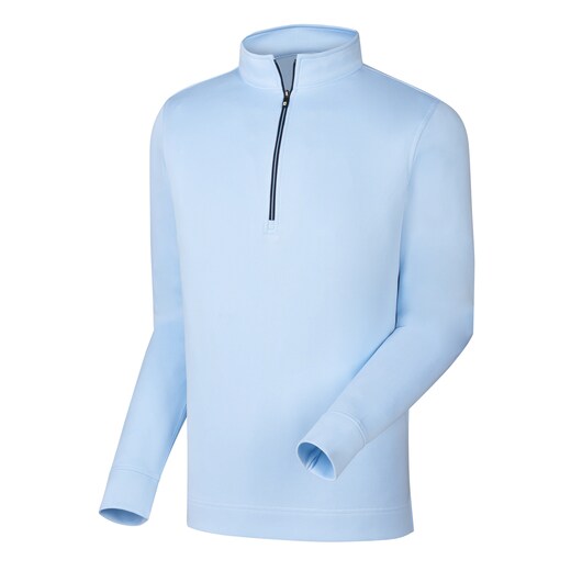 Double Layer Knit Stripe Half-Zip