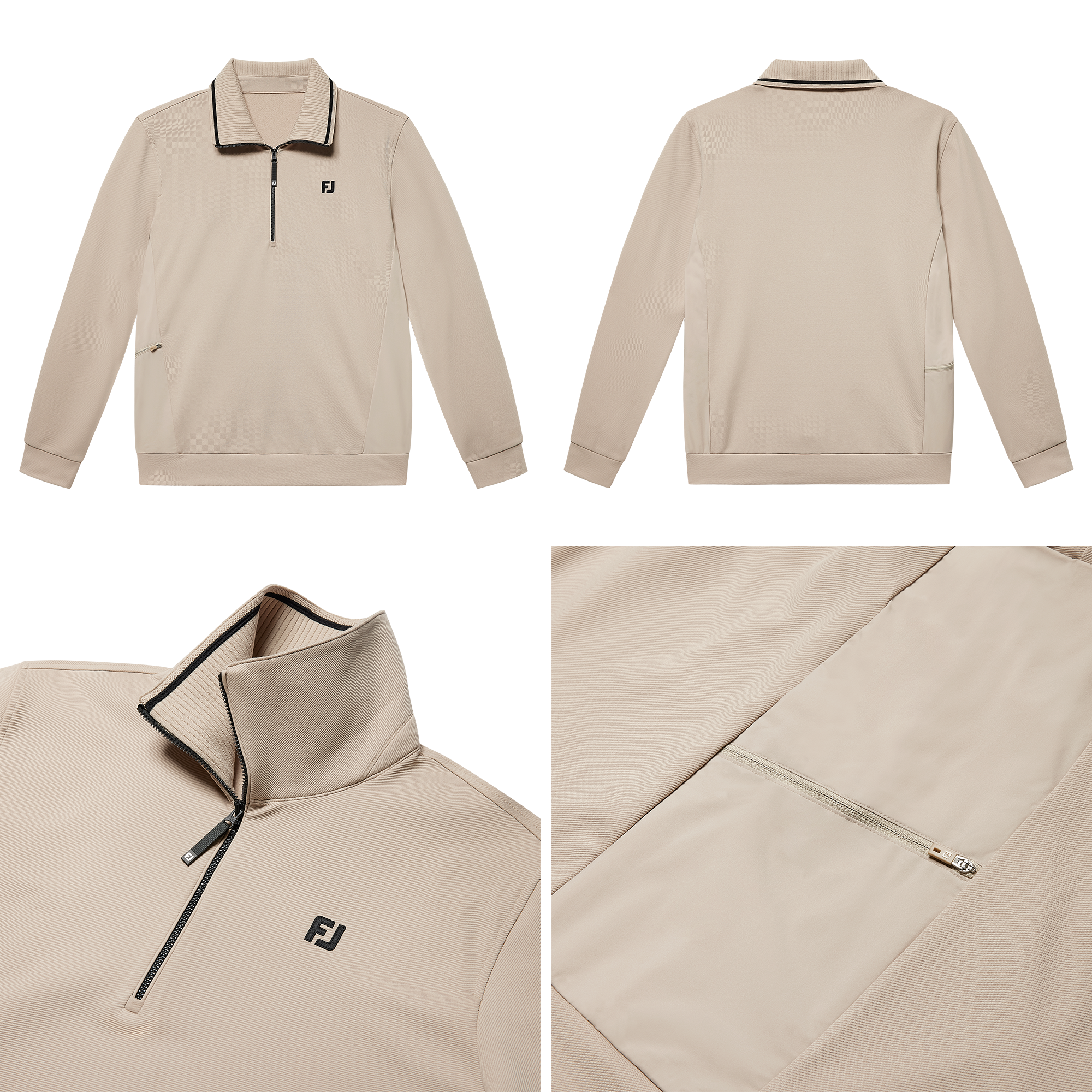 하프 집업 폴로 셔츠