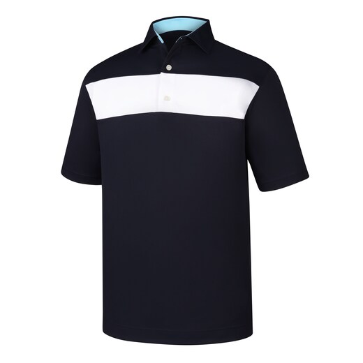 Smooth Pique Pieced Stripe Self Collar