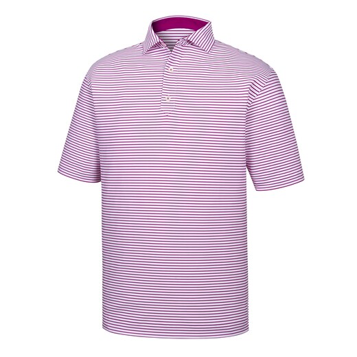 Stretch Lisle Feeder Stripe Spread Collar-Previous Season Style