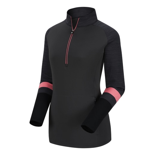 Half-Zip Stripe Engineered Sleeves Women