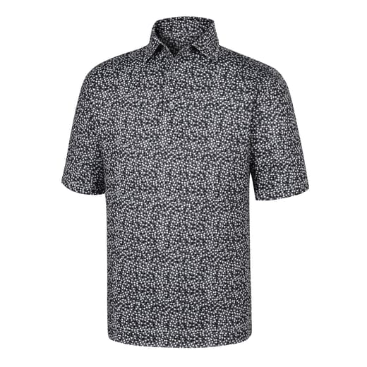 Stretch Lisle Floral Print Self Collar-Previous Season Style