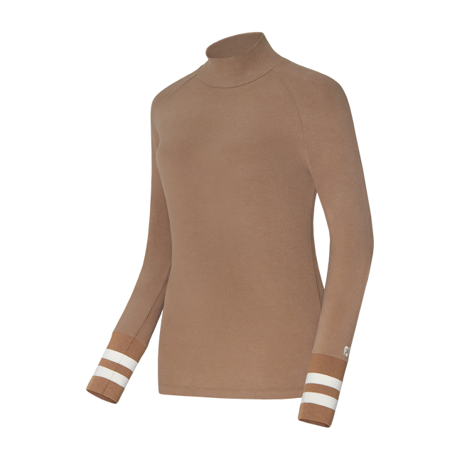 BRUSHED HIGH NECK SHIRT WMN