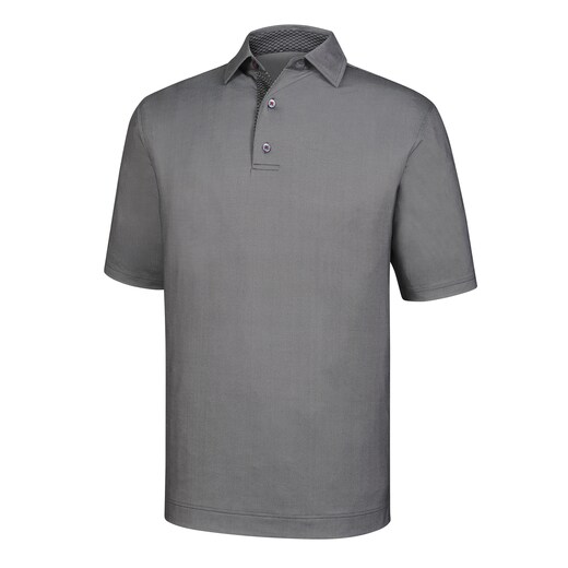 Birdseye Jacquard + Dot Geo Trim Self Collar