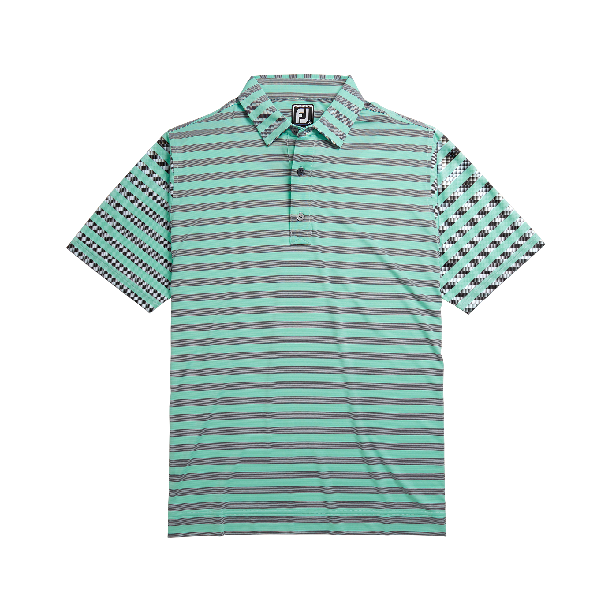 Athletic Fit End On End Multi Stripe Self Collar