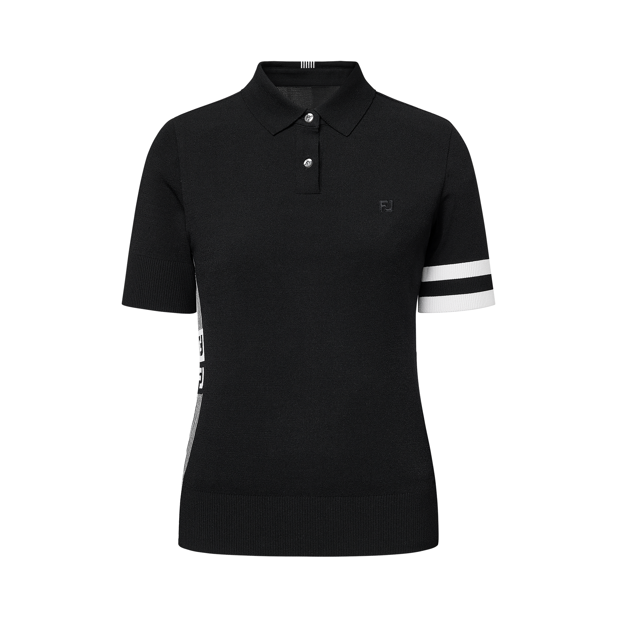 여성 스트라이프 로고 반팔 폴로셔츠