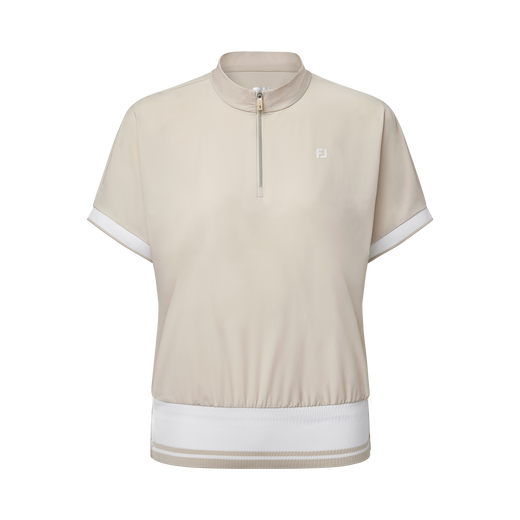 여성 블루종 하프 집업