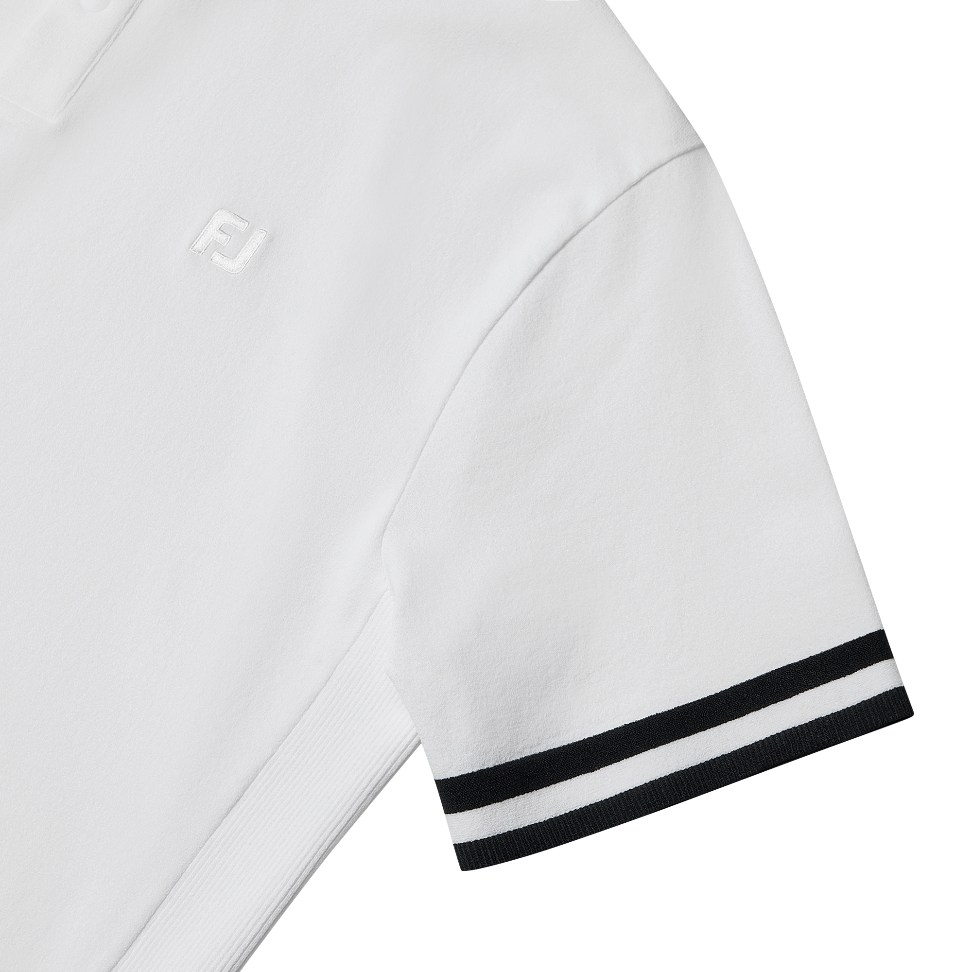 스트라이프 로고 니트 반팔 폴로 셔츠