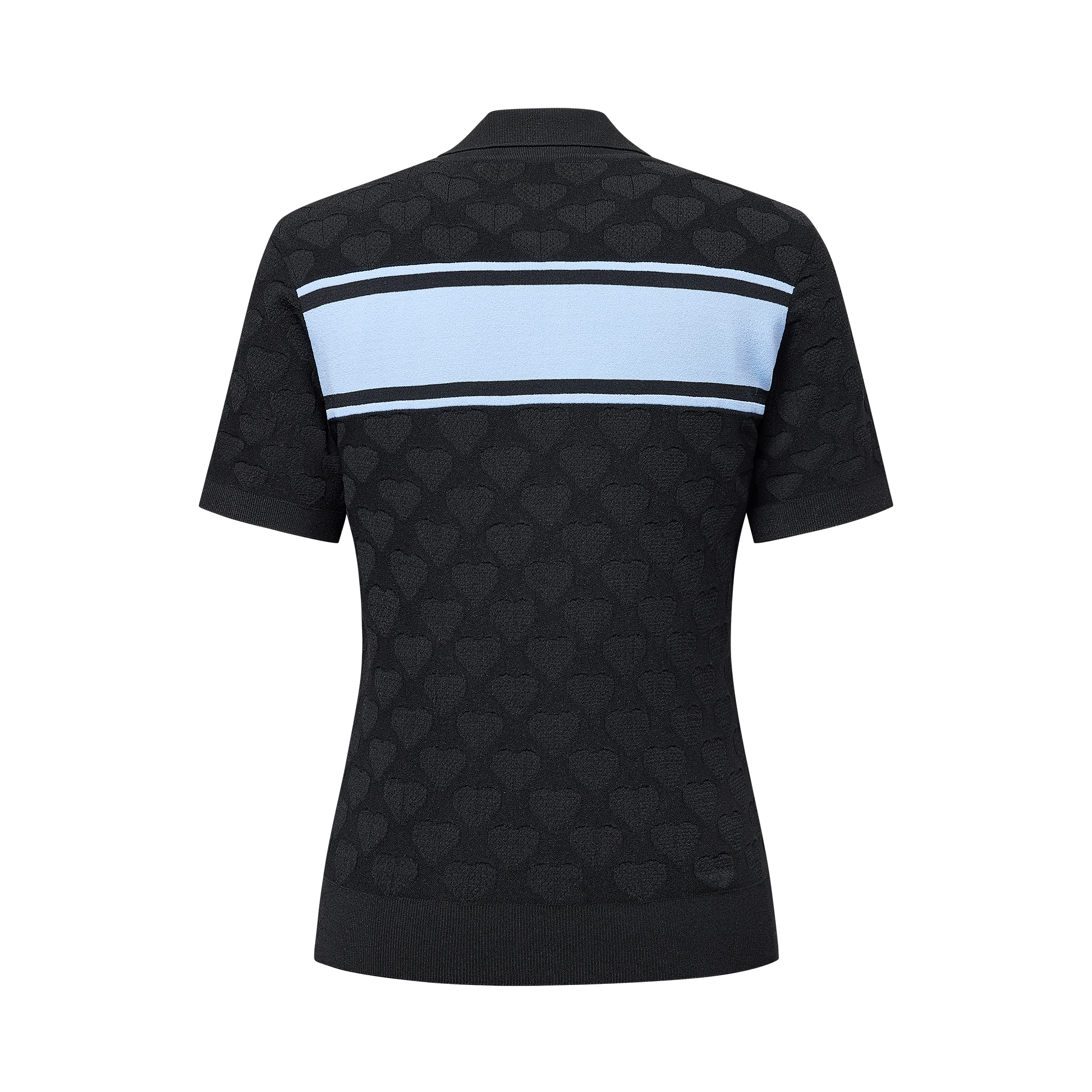 여성 패턴 오픈 반팔 폴로 셔츠