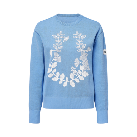 여성 프린트 니트 풀오버