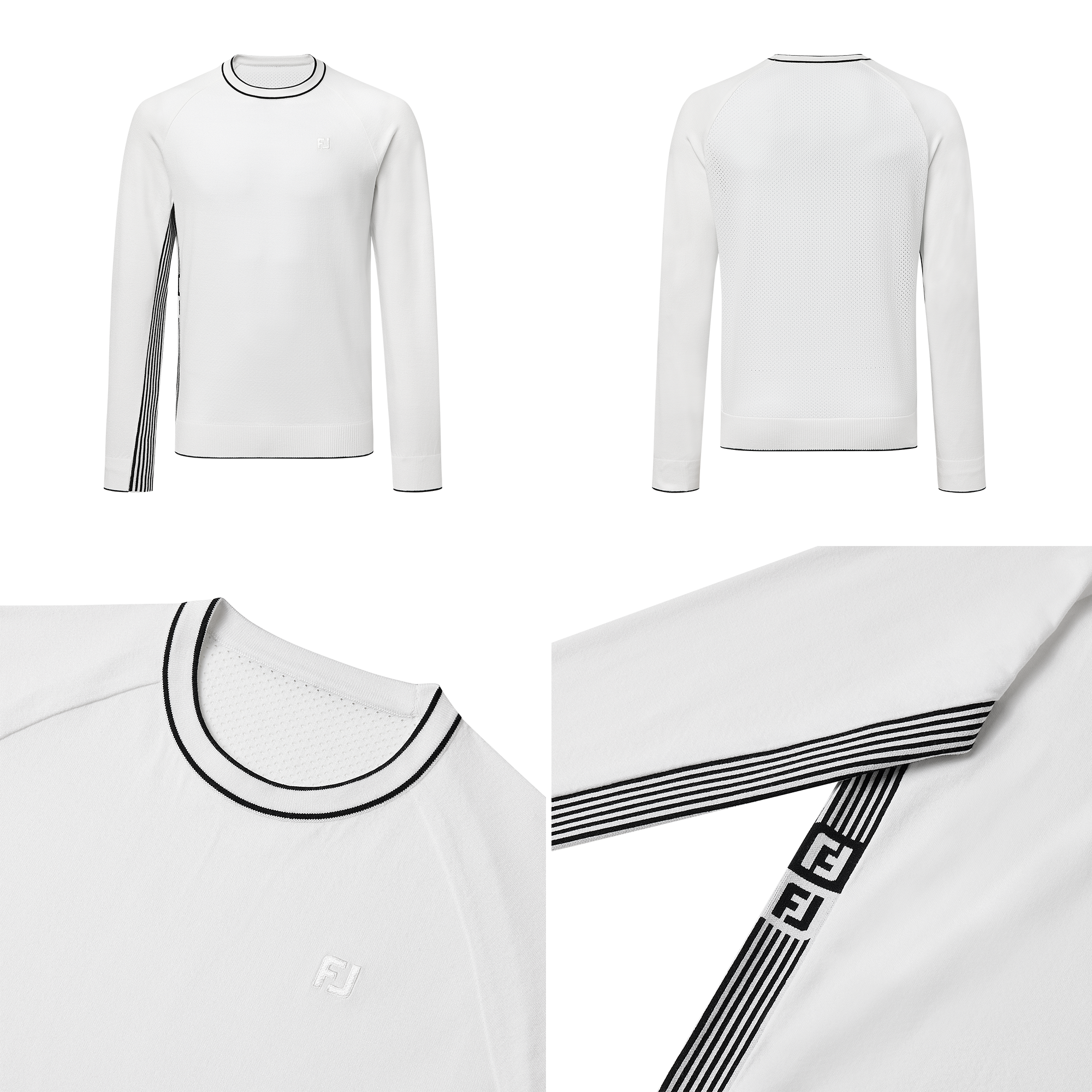 스트라이프 로고 니트 풀오버