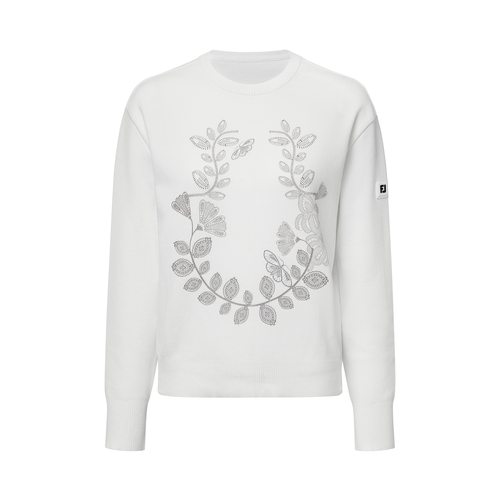 여성 프린트 니트 풀오버