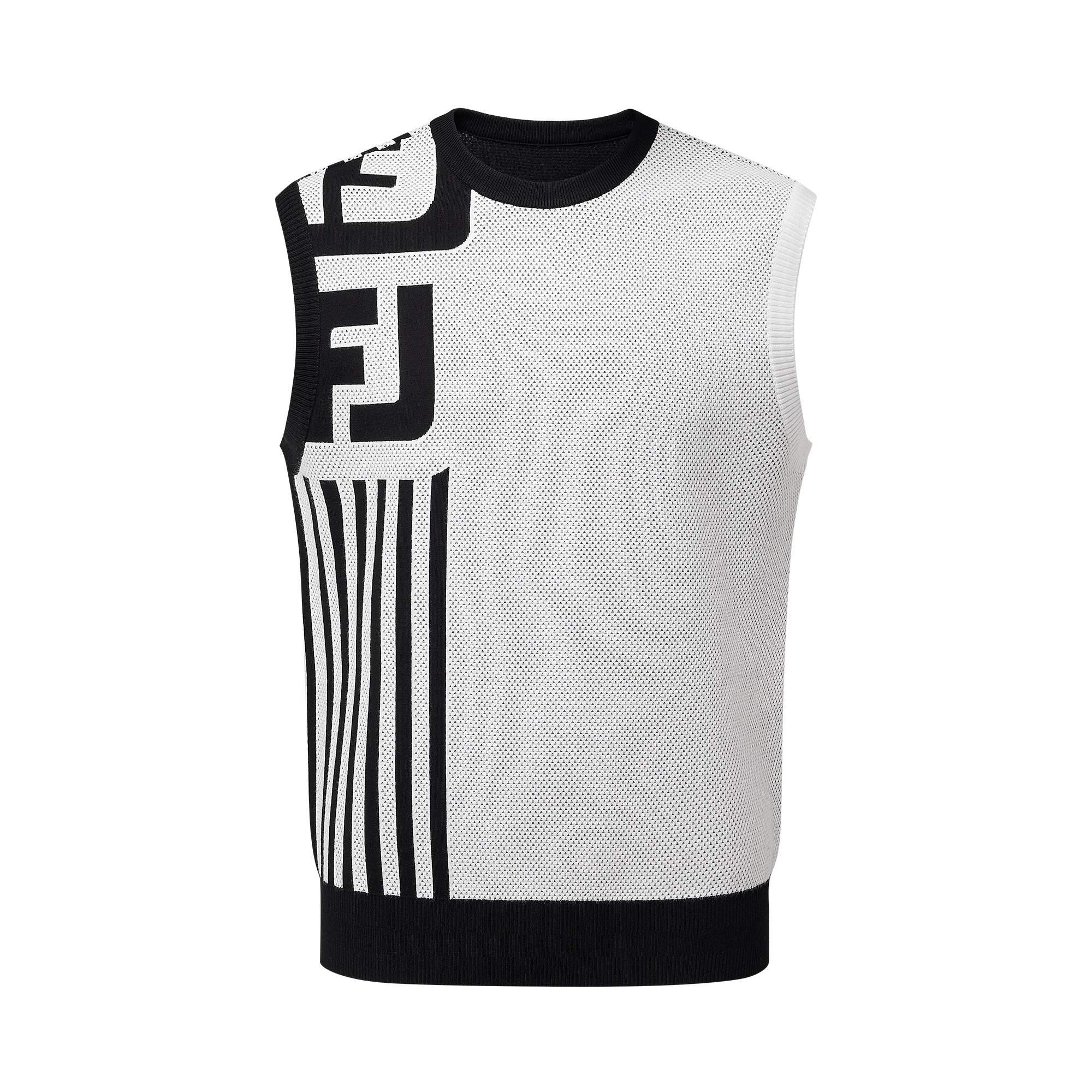 스트라이프 로고 니트 베스트