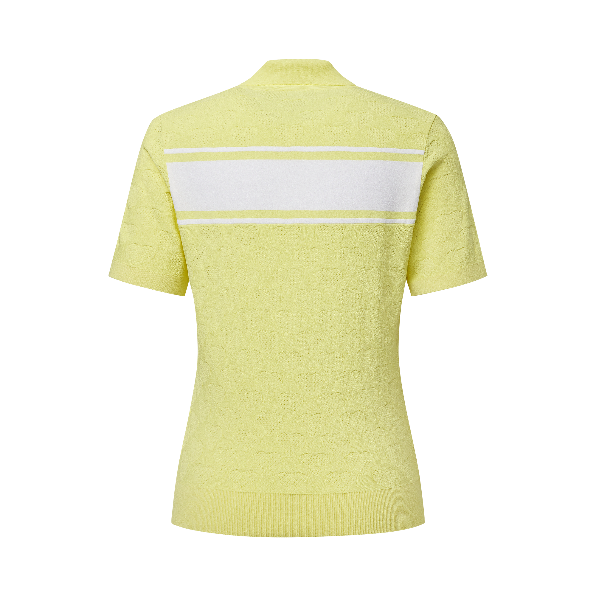 여성 패턴 오픈 반팔 폴로 셔츠