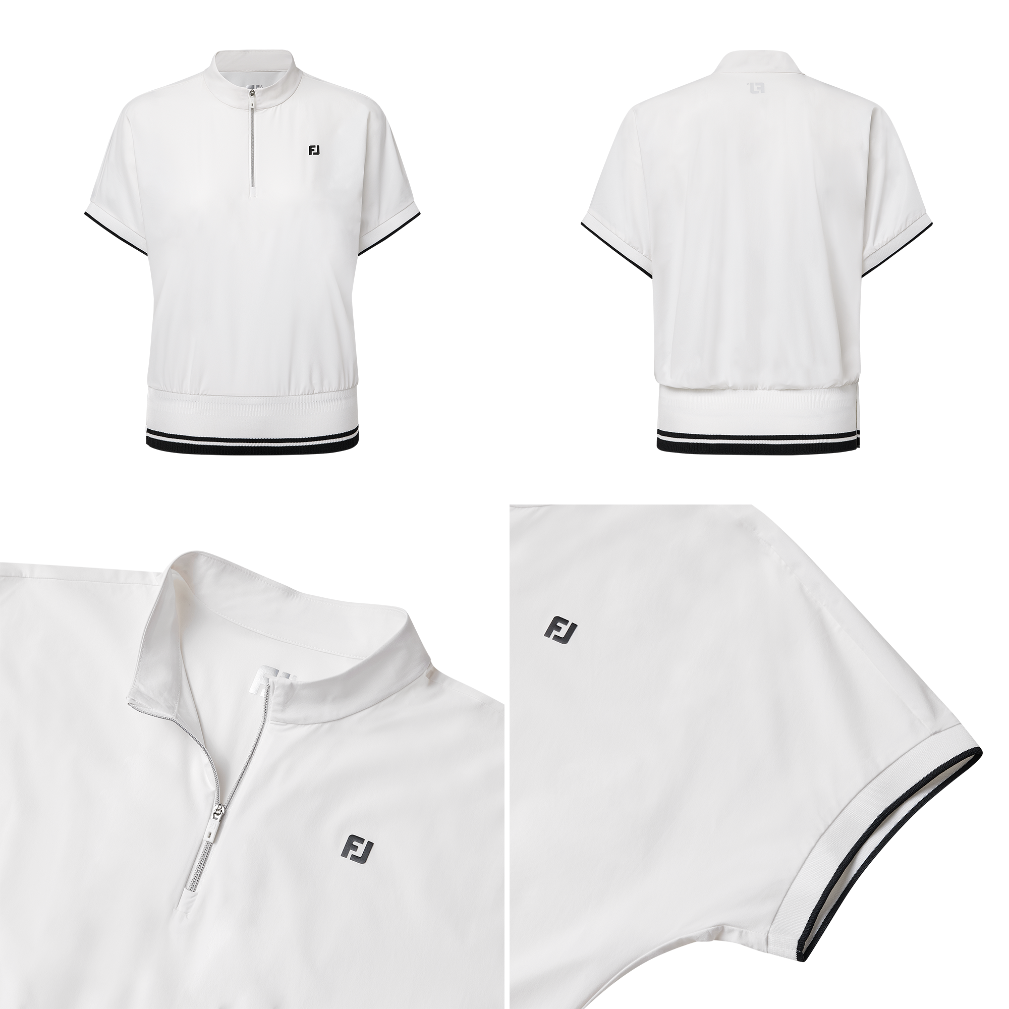 여성 블루종 하프 집업