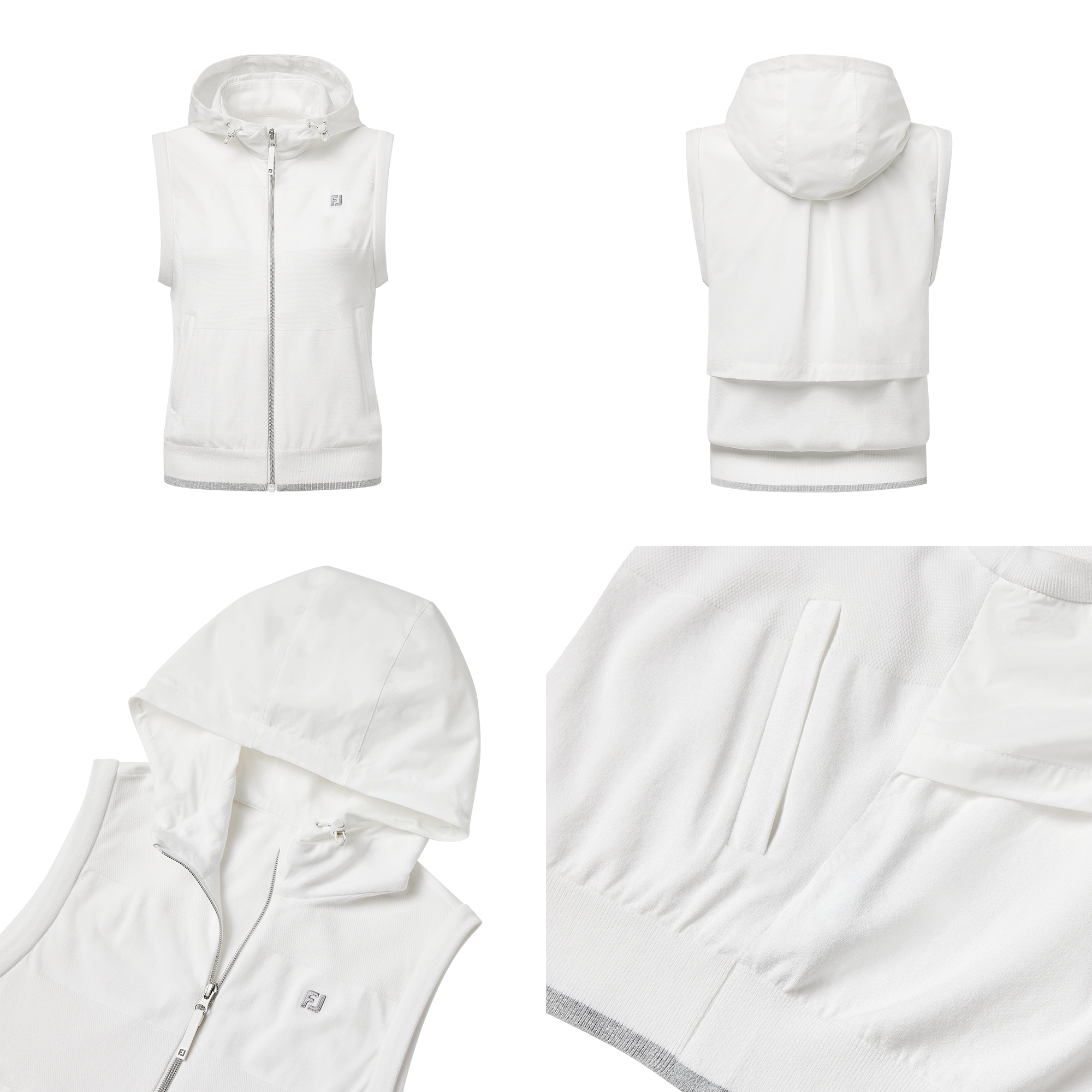 여성 하이브리드 니트 베스트