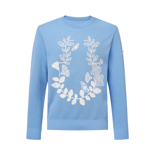 플로랄 패턴 니트 풀오버