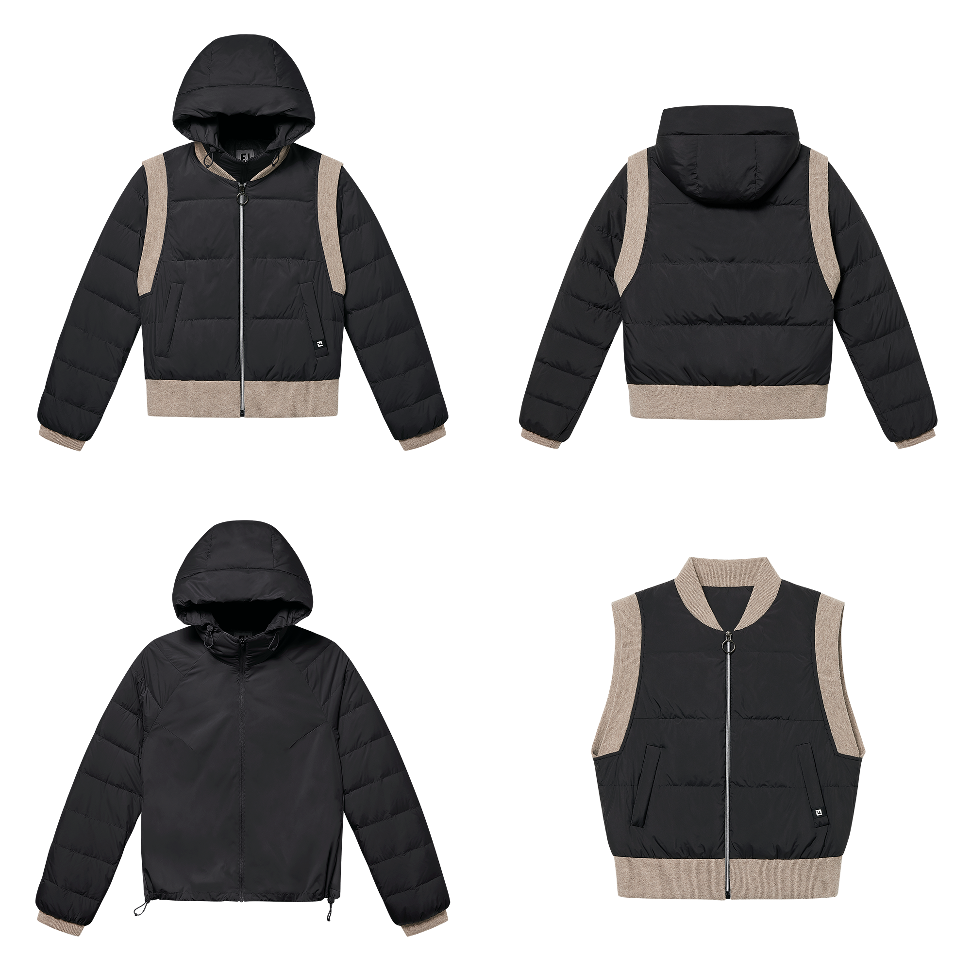 여성 투인원 다운 자켓