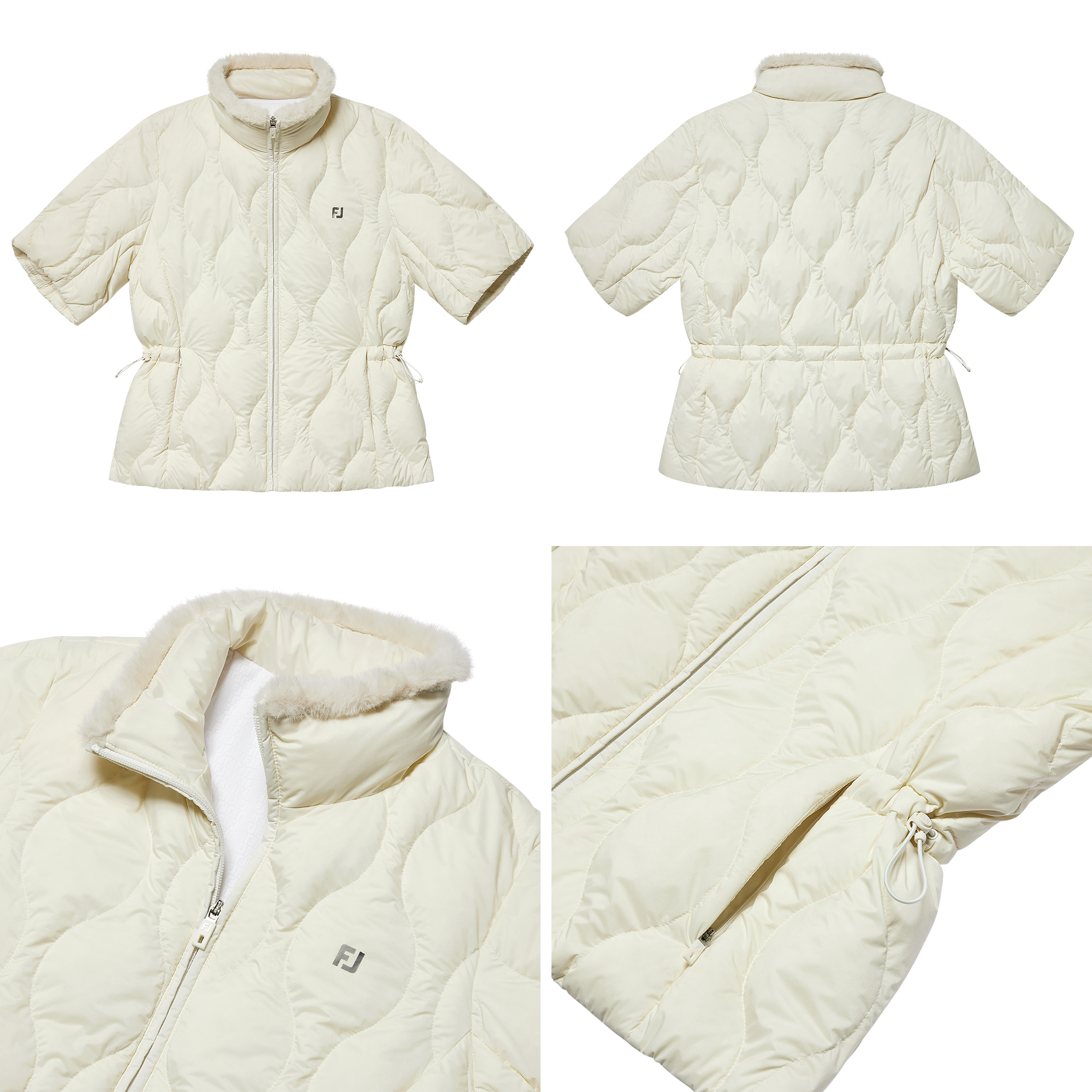 여성 숏 슬리브 다운 자켓