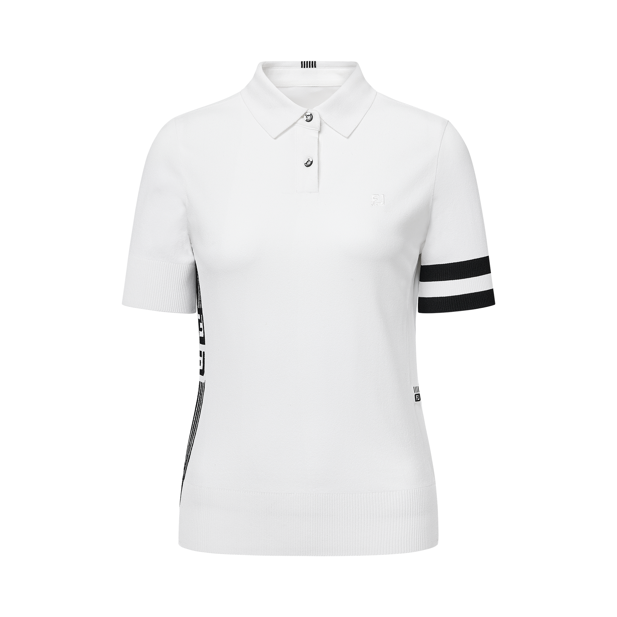 여성 스트라이프 로고 반팔 폴로셔츠