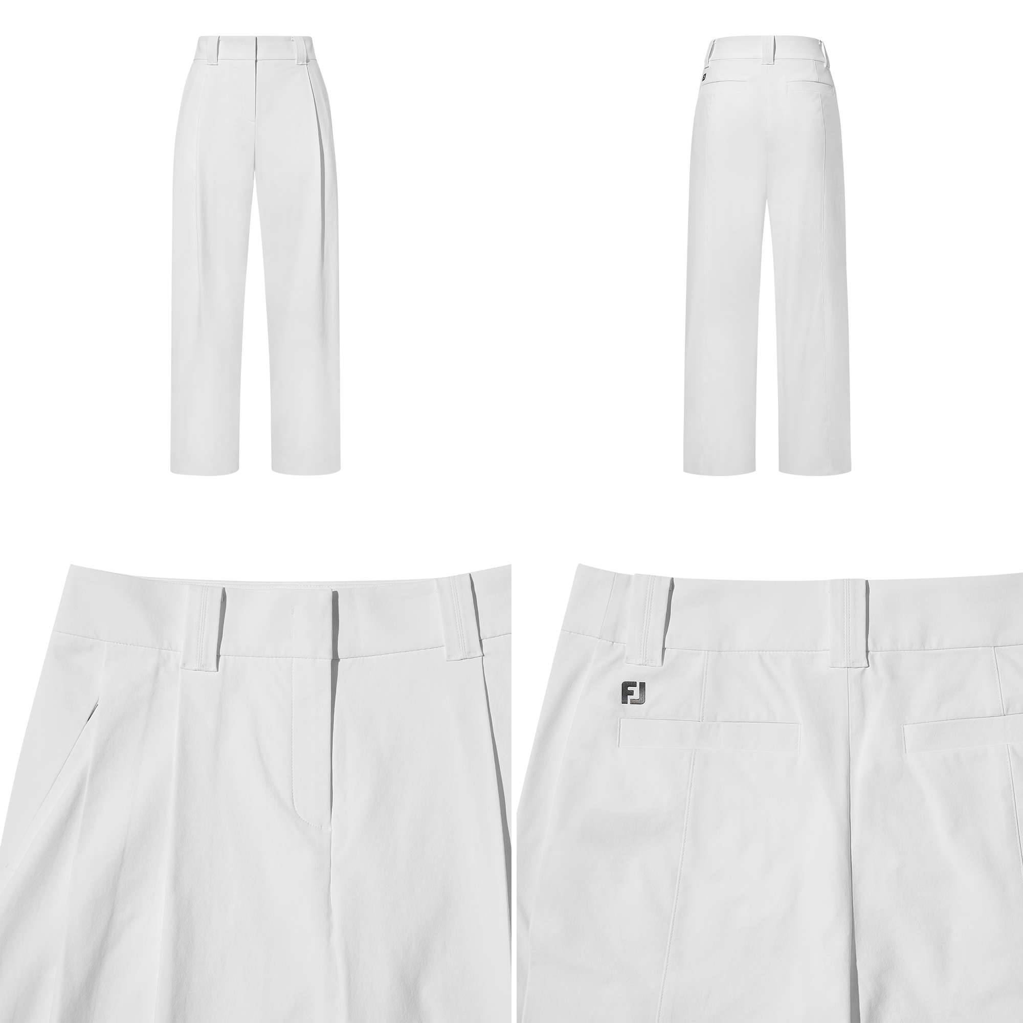 여성 와이드 턱 팬츠