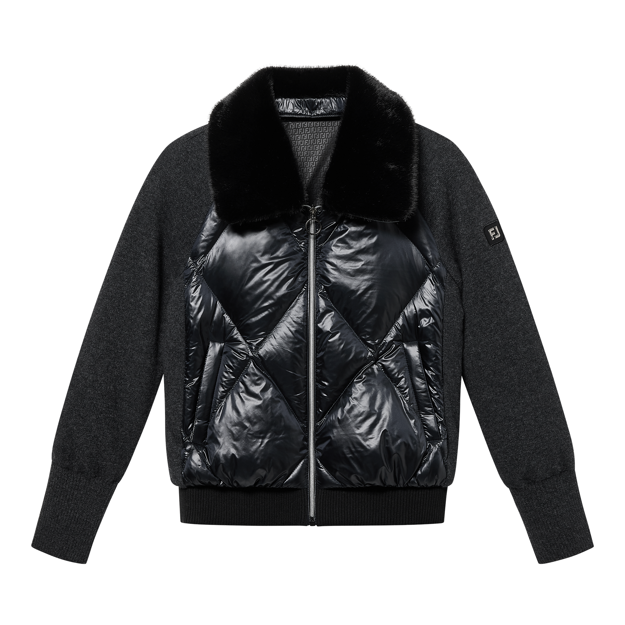 여성 니트 하이브리드 자켓